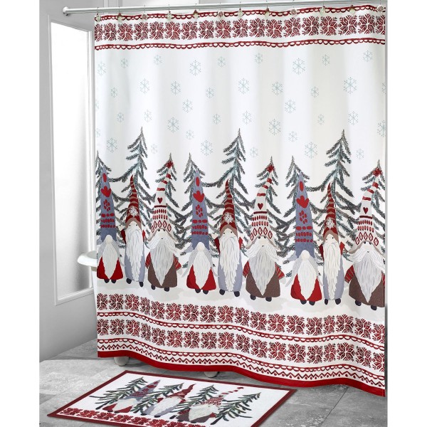 Christmas Holiday Printed Shower Curtain, 72