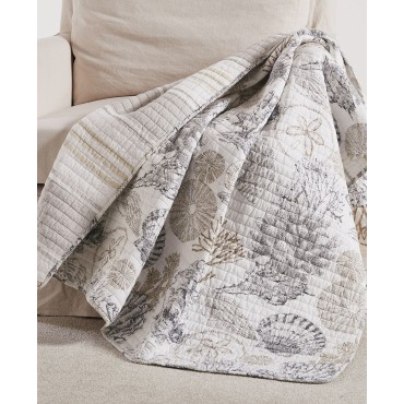 Caspian Sea Reversible Quilted Throw, 50