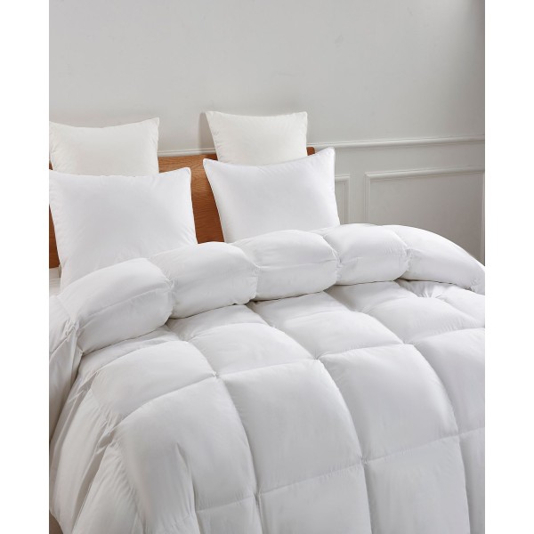 White Goose Feather & Down Fiber All Season Comforter, Twin