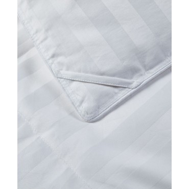 Goose Down All Season Damask Stripe Comforter, Twin