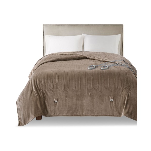 Luxury Plush Heated Blanket, Twin