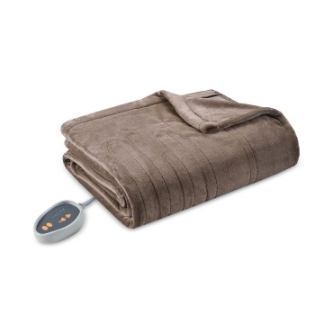 Luxury Plush Heated Blanket, Twin
