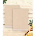 Autumn Embroidered Luxury 100% Cotton Hand Towels Set, 2 Piece
