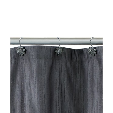 Braided Medallion Colorblocked 12-Pc. Shower Curtain Hooks