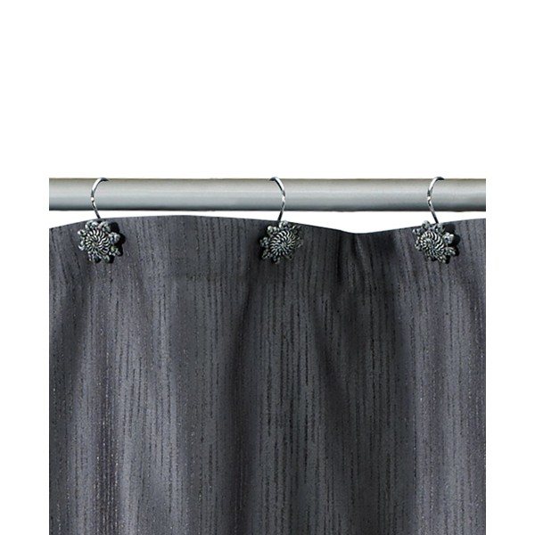 Braided Medallion Colorblocked 12-Pc. Shower Curtain Hooks