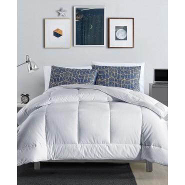 All Season Classic Grid Jacquard Down Alternative Comforter, Twin