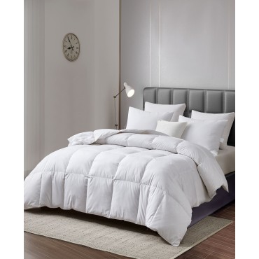 Twin All-Season White Goose Feather & Down Comforter