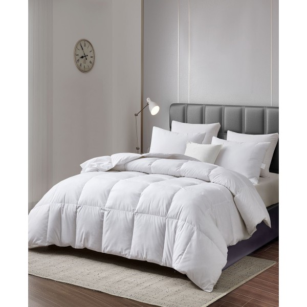 Twin All-Season White Goose Feather & Down Comforter