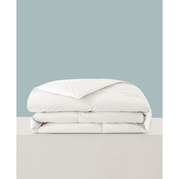 Light Warmth Ultra Soft White Goose Down Feather Fiber Comforter, Twin
