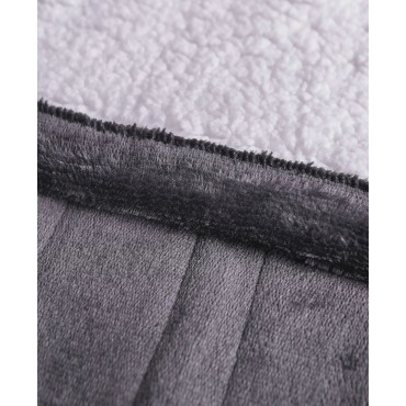 Reversible Heated Velour and Ivory Blanket, Twin