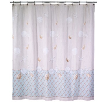 Seashell and Netting Shower Curtain, 72