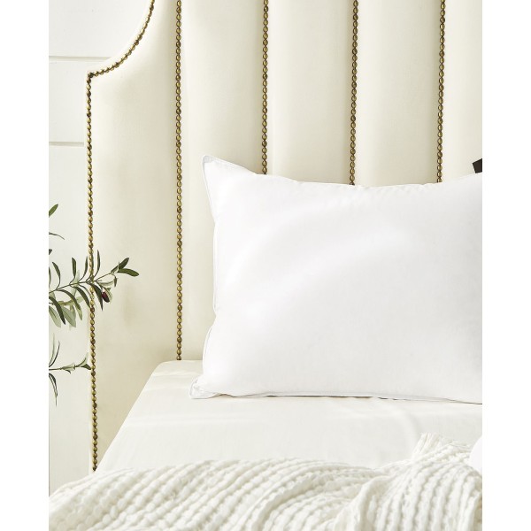 Premium White Down Medium/Firm Cotton Pillow, Standard/Queen