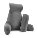 Soft Velour Cover Reading Backrest Pillow Set, Extra Large