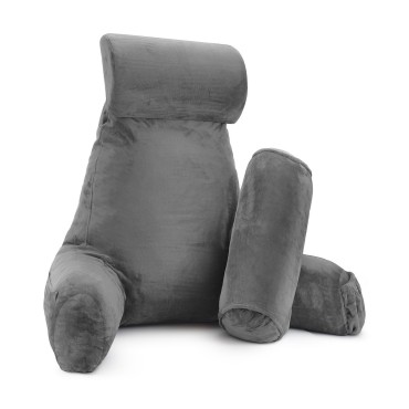 Soft Velour Cover Reading Backrest Pillow Set, Extra Large