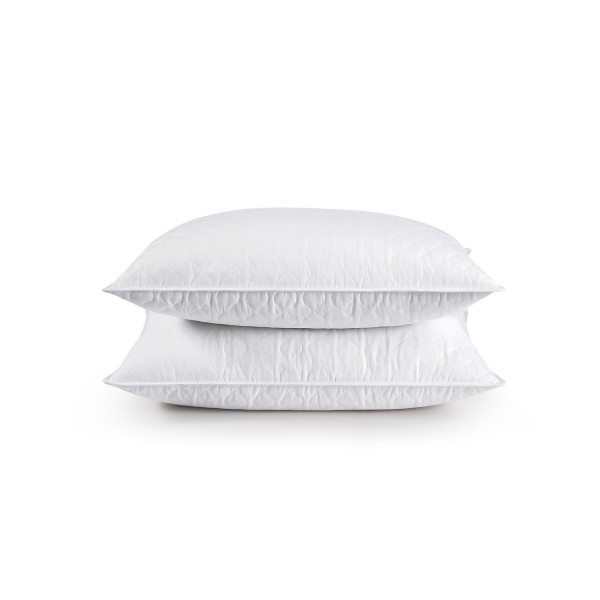 Quilted Goose Feather Bed Pillows, Standard/Queen, 2-Piece
