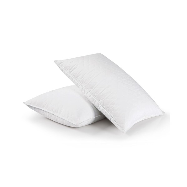 Quilted Goose Feather Bed Pillows, Standard/Queen, 2-Piece