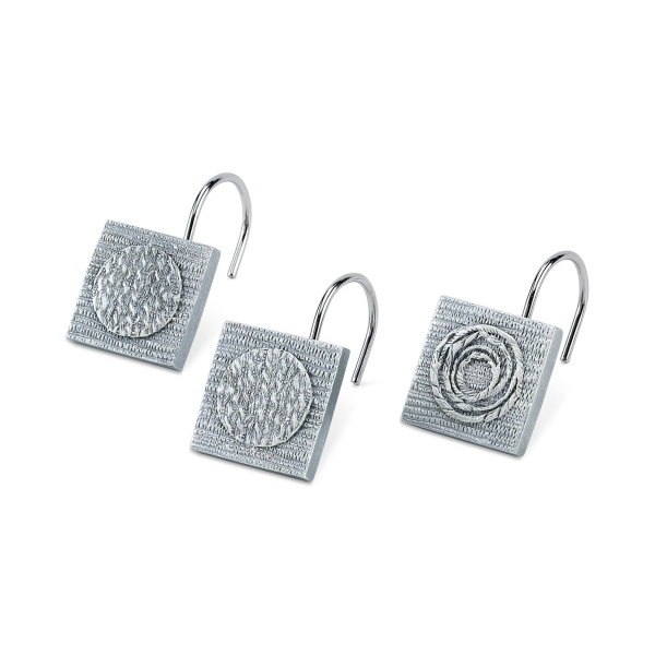 Galaxy Circle Shimmering Metallic 12-Pc. Shower Curtain Hooks