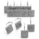 Galaxy Circle Shimmering Metallic 12-Pc. Shower Curtain Hooks