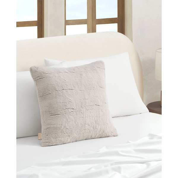 Textured Faux Fur Decorative Pillow, 20