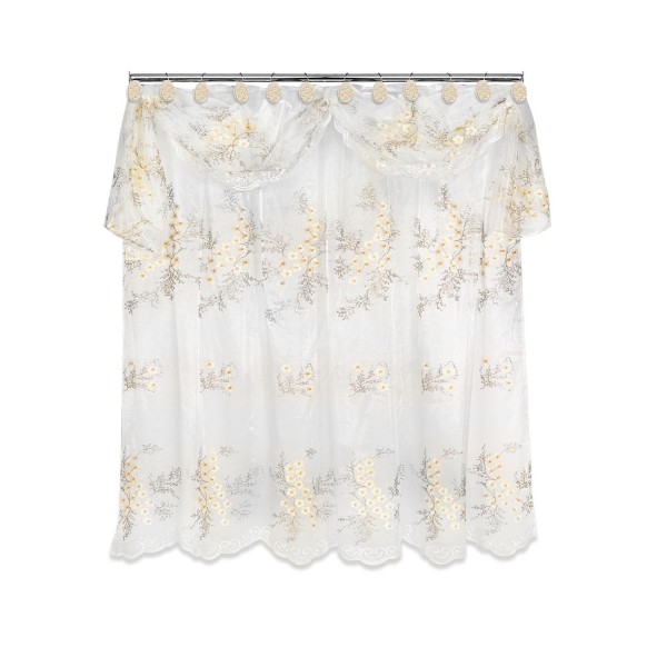 Sheer Shower Curtain with Valance