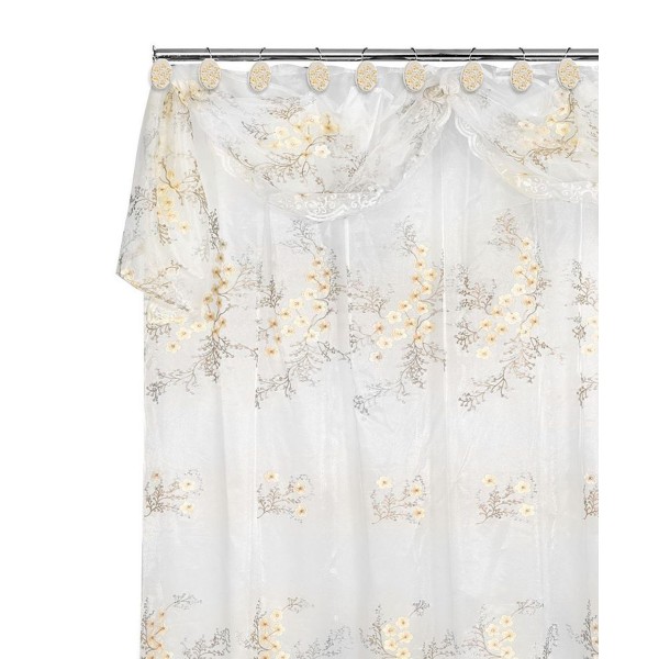 Sheer Shower Curtain with Valance