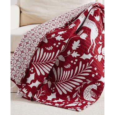 Green Quilted Throw, 50