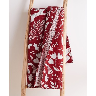 Green Quilted Throw, 50