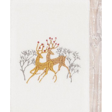 Christmas Deer 100% Cotton Hand Towels
