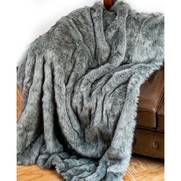 Luxury Tipped Faux Fur Throw, 50