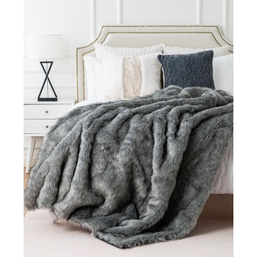Luxury Tipped Faux Fur Throw, 50
