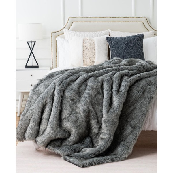 Luxury Tipped Faux Fur Throw, 50