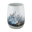 Blue Lagoon Seashells Wastebasket