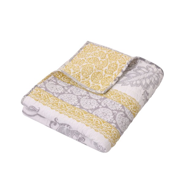 Damask Reversible Quilted Throw, 50