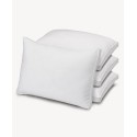 Plush Allergy Resistant Medium Down Like Fiber Filled Pillow - Set of Four - Standard