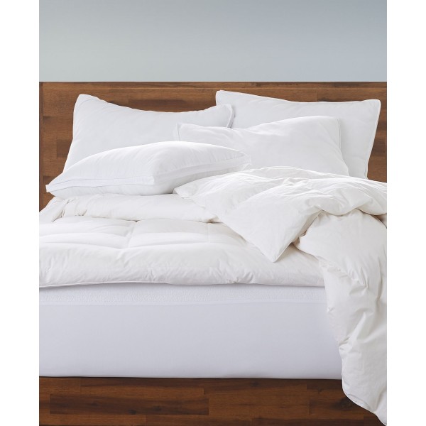 Plush Allergy Resistant Medium Down Like Fiber Filled Pillow - Set of Four - Standard